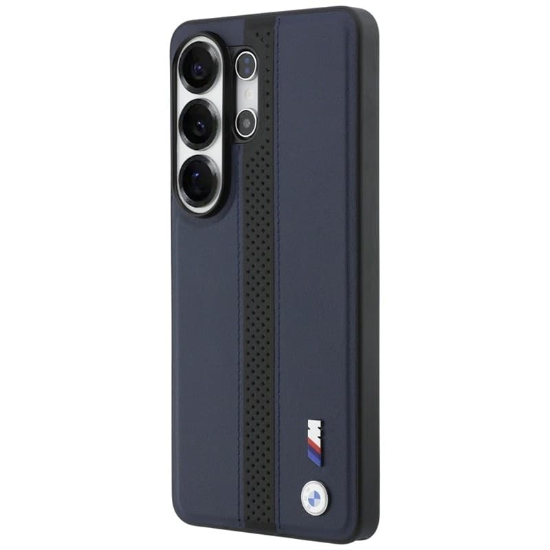 Custodia MagSafe con logo BMW M a strisce perforate per Samsung Galaxy S26 Ultra (blu navy) - 2