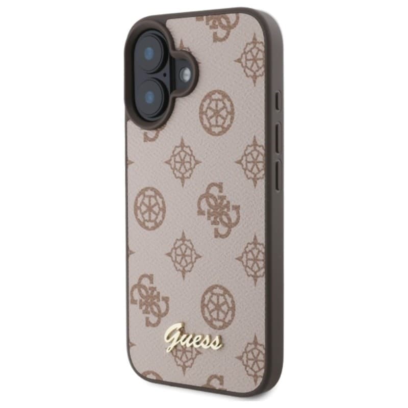 Guess Peony Script MagSafe - Case for iPhone 16 (brown) - 2