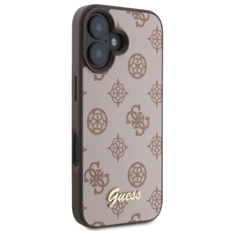 Guess Peony Script MagSafe - Case for iPhone 16 (brown) - 4