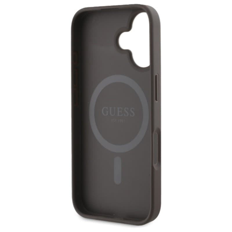 Guess Peony Script MagSafe - Case for iPhone 16 (brown) - 7