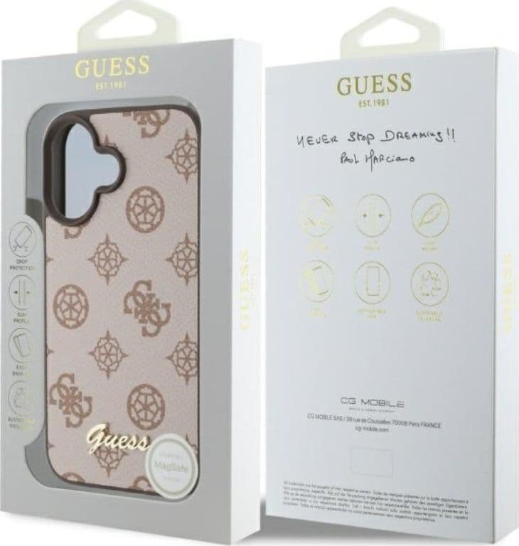 Guess Peony Script MagSafe - Case for iPhone 16 (brown) - 8