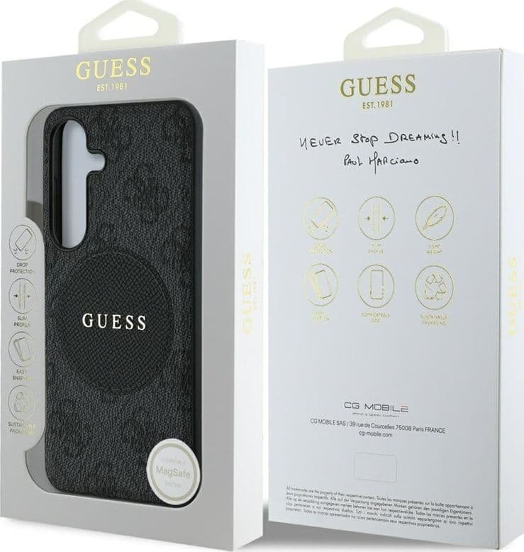 Guess 4G Round Patch Classic Logo MagSafe - Case for Samsung Galaxy S25+ (black) - 8