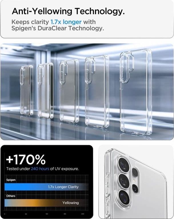 Spigen Ultra Hybrid - Custodia per Samsung Galaxy S26 Ultra (trasparente) - 7