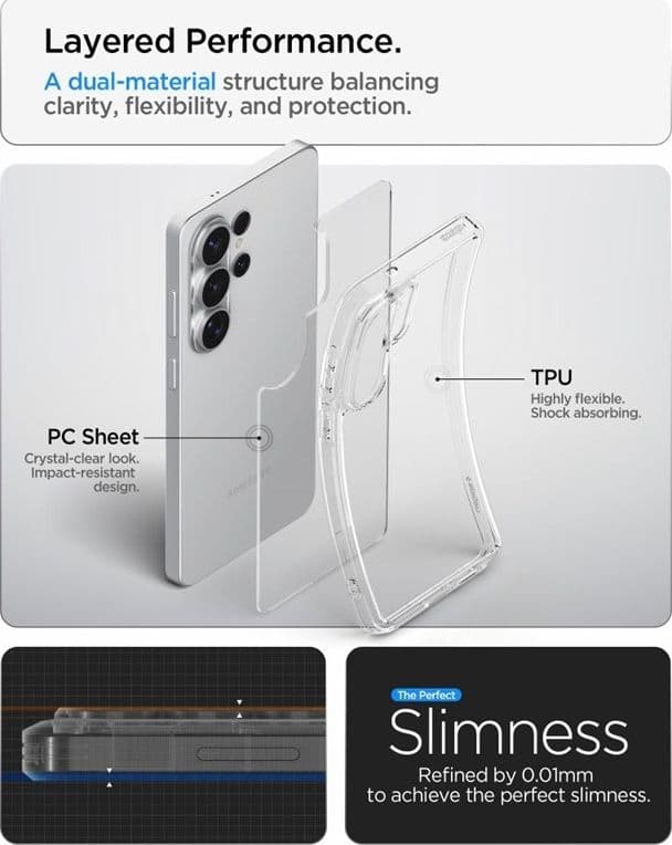 Spigen Ultra Hybrid - Custodia per Samsung Galaxy S26 Ultra (trasparente) - 8