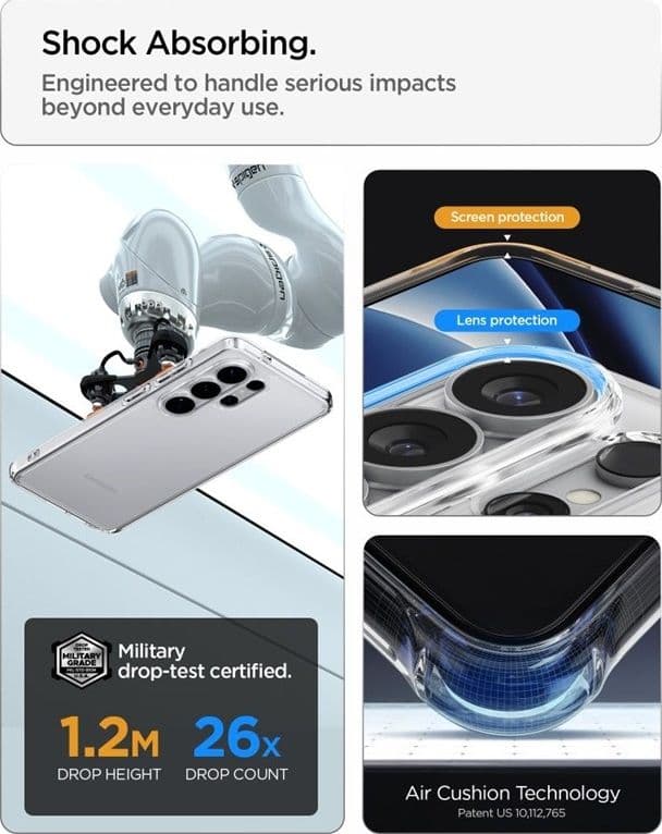 Spigen Ultra Hybrid - Custodia per Samsung Galaxy S26 Ultra (trasparente) - 9