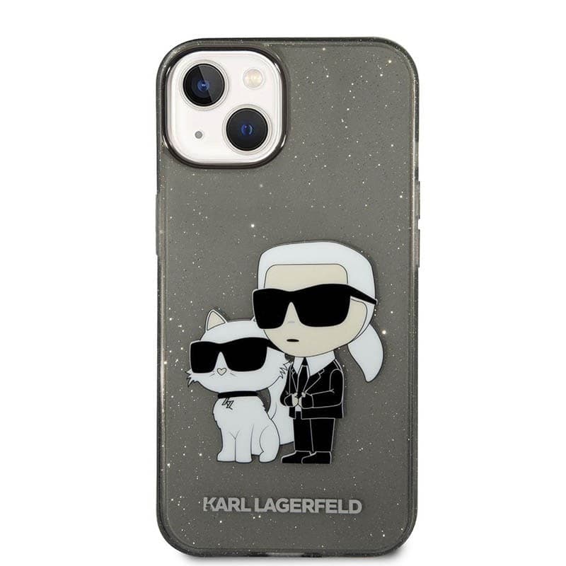 Karl Lagerfeld IML Glitter NFT Karl & Choupette - Case for iPhone 14 Plus (Black) - 2