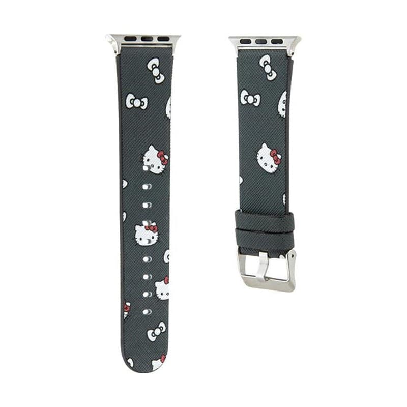 Hello Kitty Heads & Bows Pattern - Strap for Apple Watch 38/40/41 mm (black) - 3