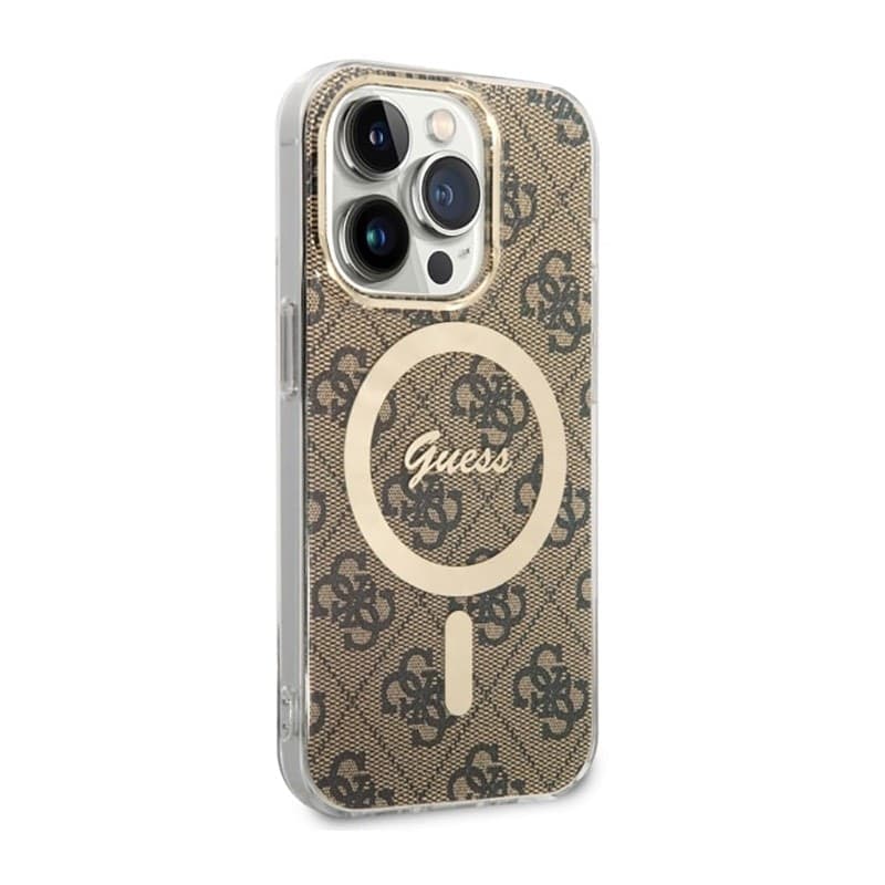 Guess 4G MagSafe - Case for iPhone 14 Pro Max (Brown) - 3