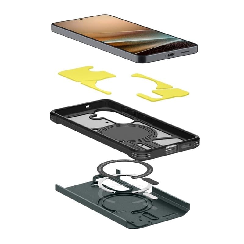 Spigen Tough Armor MagSafe - Custodia per Samsung Galaxy S26+ (verde abisso) - 5