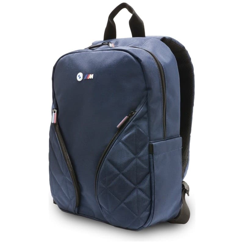 Zaino per notebook da 16" con tasche in nylon e logo in metallo BMW (blu navy) - 2