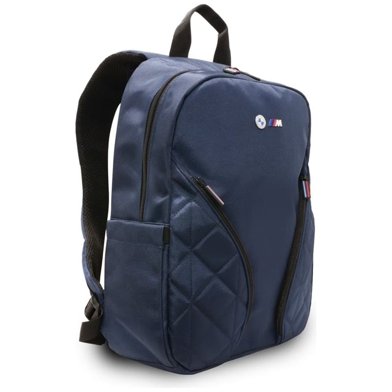 Zaino per notebook da 16" con tasche in nylon e logo in metallo BMW (blu navy) - 3