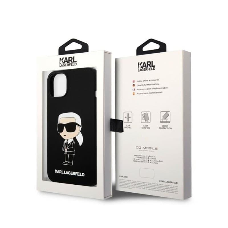 Karl Lagerfeld Silicone NFT Ikonik - Case for iPhone 14 Plus (Black) - 8