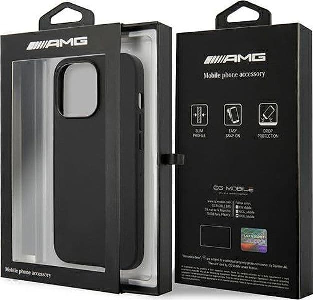 AMG Leather Hot Stamped - Case for iPhone 14 Pro (Black) - 8