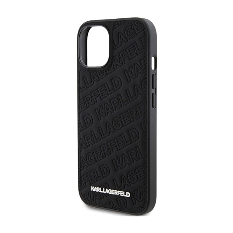 Karl Lagerfeld Quilted K Pattern - iPhone 15 Plus Case (Black) - 6