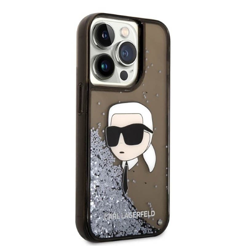 Karl Lagerfeld Liquid Glitter NFT Karl's Head - Case for iPhone 14 Pro Max (Black) - 4