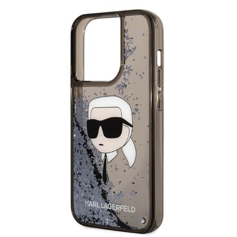 Karl Lagerfeld Liquid Glitter NFT Karl's Head - Case for iPhone 14 Pro Max (Black) - 6
