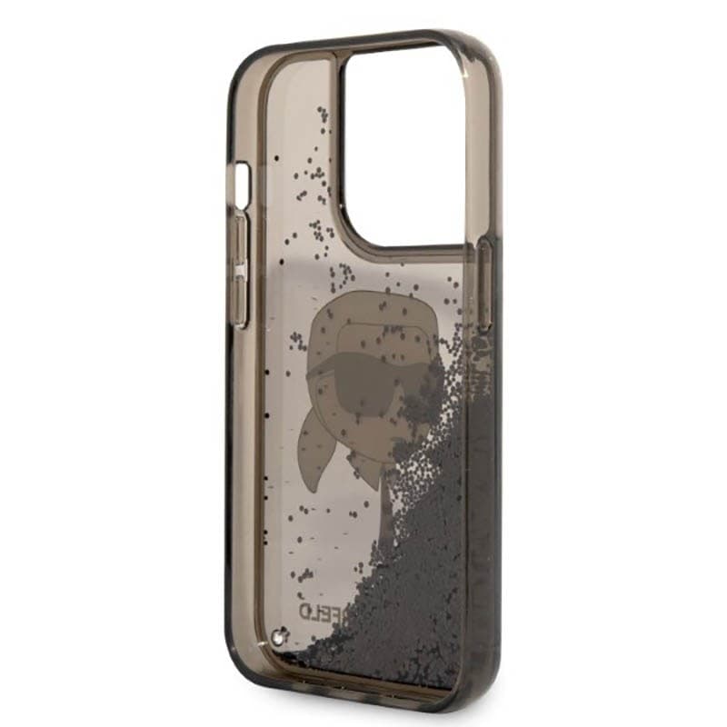 Karl Lagerfeld Liquid Glitter NFT Karl's Head - Case for iPhone 14 Pro Max (Black) - 7
