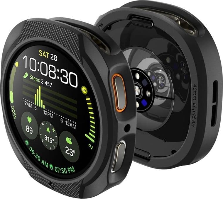 Spigen Liquid Air - Case for Samsung Galaxy Watch 8 44 mm (Matte Black) - 2