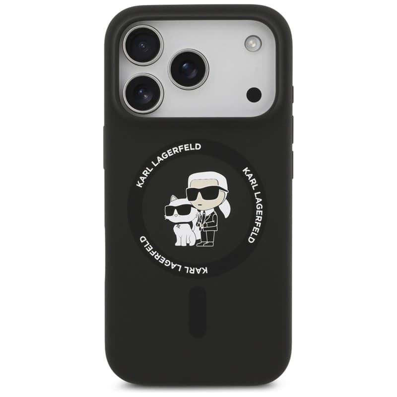Karl Lagerfeld Silicone Karl & Choupette Ring MagSafe - Case iPhone 17 Pro Max (black) - 3