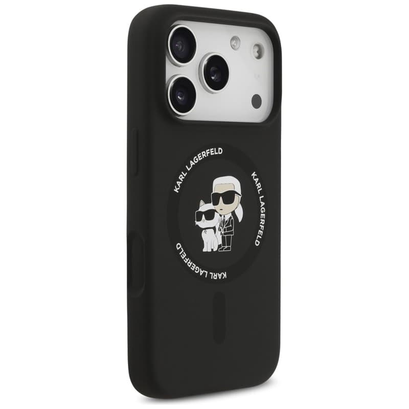 Karl Lagerfeld Silicone Karl & Choupette Ring MagSafe - Case iPhone 17 Pro Max (black) - 4