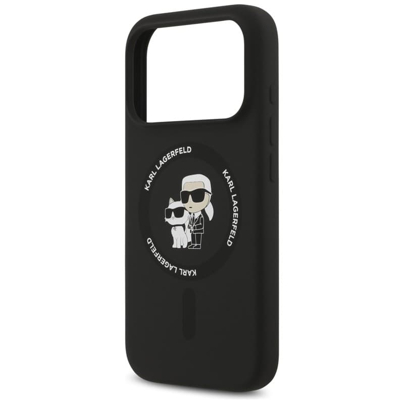 Karl Lagerfeld Silicone Karl & Choupette Ring MagSafe - Case iPhone 17 Pro Max (black) - 6
