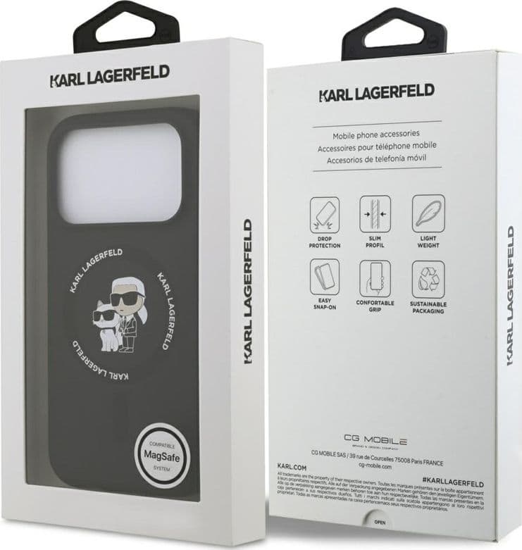Karl Lagerfeld Silicone Karl & Choupette Ring MagSafe - Case iPhone 17 Pro Max (black) - 8