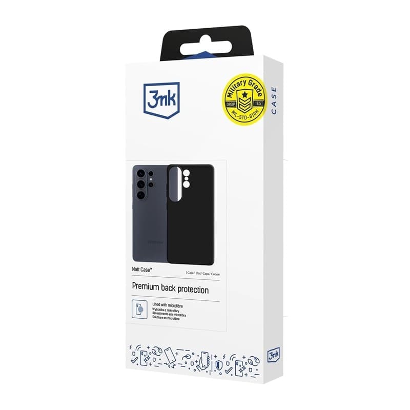 3mk Matt Case - Custodia per Samsung Galaxy S26 Ultra (Nero) - 3