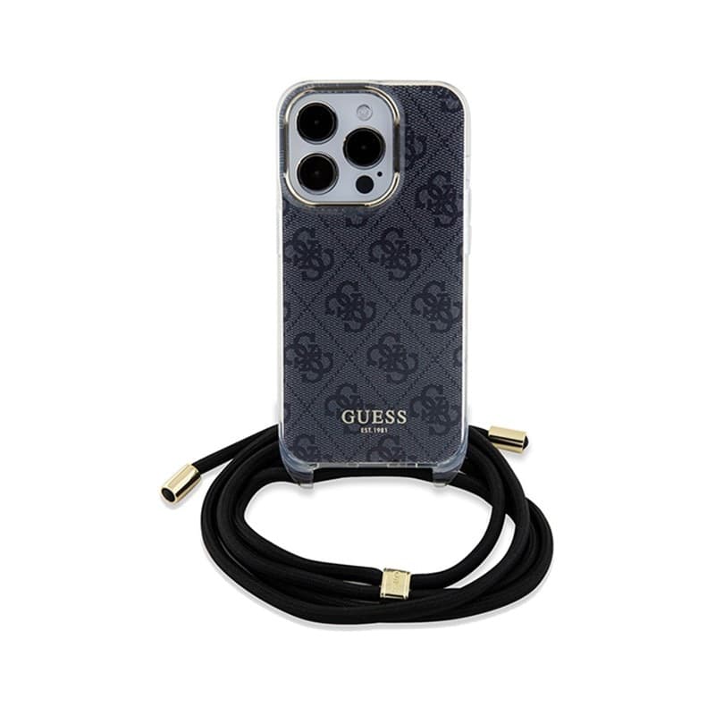 Guess Crossbody Cord 4G Print - iPhone 15 Pro Case (black) - 2