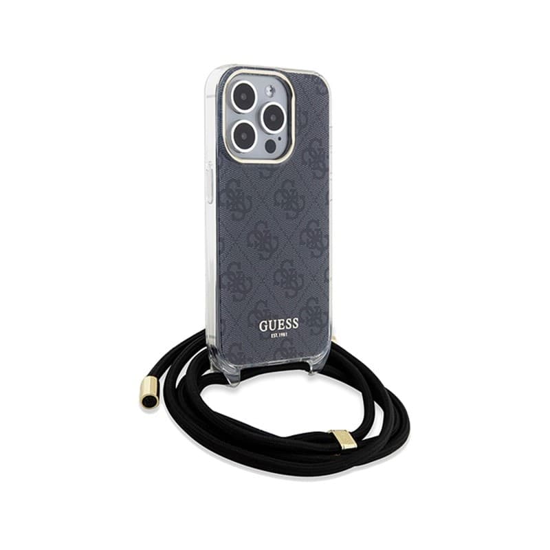 Guess Crossbody Cord 4G Print - iPhone 15 Pro Case (black) - 3