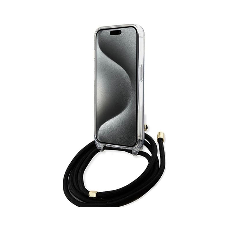 Guess Crossbody Cord 4G Print - iPhone 15 Pro Case (black) - 4