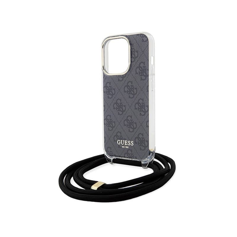 Guess Crossbody Cord 4G Print - iPhone 15 Pro Case (black) - 5