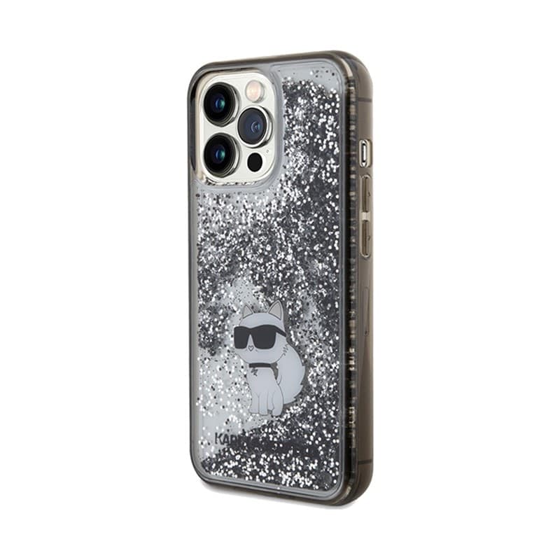 Karl Lagerfeld Liquid Glitter Choupette - iPhone 13 Pro Case (Transparent) - 2