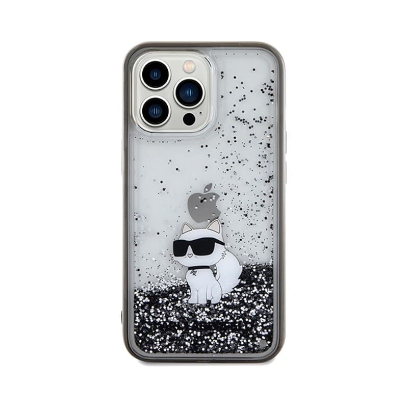 Karl Lagerfeld Liquid Glitter Choupette - iPhone 13 Pro Case (Transparent) - 3