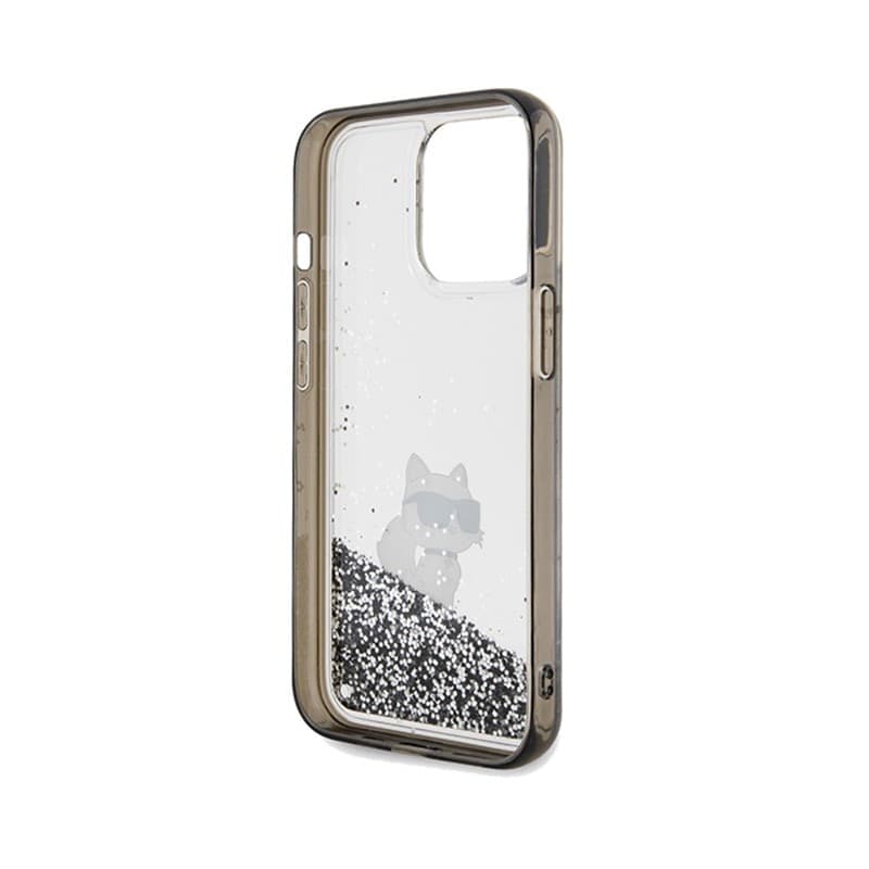 Karl Lagerfeld Liquid Glitter Choupette - iPhone 13 Pro Case (Transparent) - 7