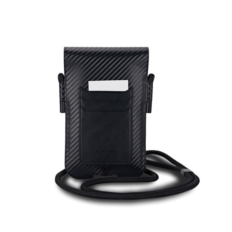 BMW Carbon Red Stripes Wallet Bag - Phone case (black) - 3