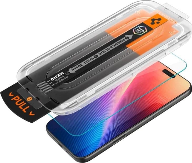 Spigen GLAS.TR EZ Fit Pro Privacy - Privacy Tempered Glass for iPhone 17 / 17 Pro / 16 Pro - 6
