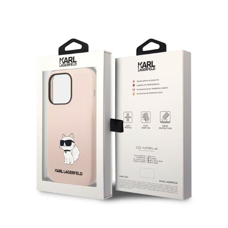 Karl Lagerfeld Silicone NFT Choupette - Case for iPhone 14 Pro (Pink) - 8