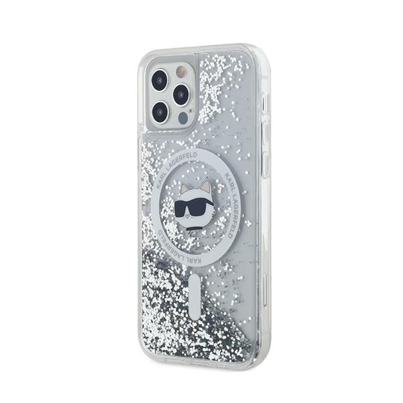 Karl Lagerfeld Liquid Glitter Choupette Head MagSafe - iPhone 12 / iPhone 12 Pro Case (Transparent) - 2