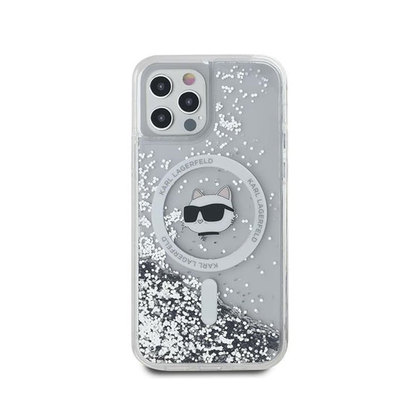 Karl Lagerfeld Liquid Glitter Choupette Head MagSafe - iPhone 12 / iPhone 12 Pro Case (Transparent) - 3