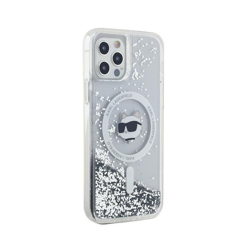 Karl Lagerfeld Liquid Glitter Choupette Head MagSafe - iPhone 12 / iPhone 12 Pro Case (Transparent) - 4