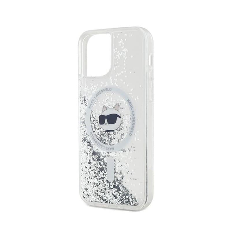 Karl Lagerfeld Liquid Glitter Choupette Head MagSafe - iPhone 12 / iPhone 12 Pro Case (Transparent) - 6