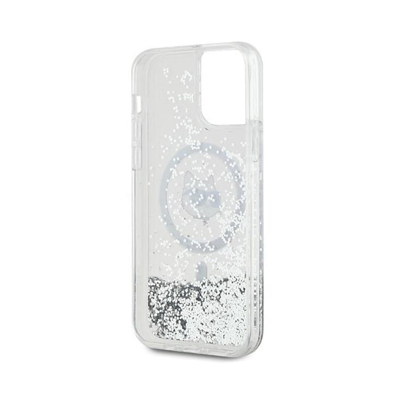 Karl Lagerfeld Liquid Glitter Choupette Head MagSafe - iPhone 12 / iPhone 12 Pro Case (Transparent) - 7