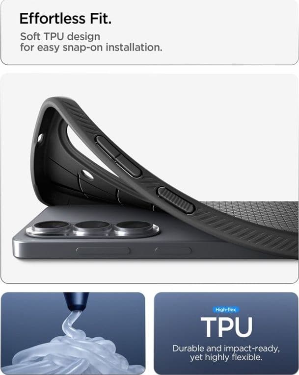 Spigen Liquid Air - Custodia per Samsung Galaxy S26+ (nero opaco) - 8