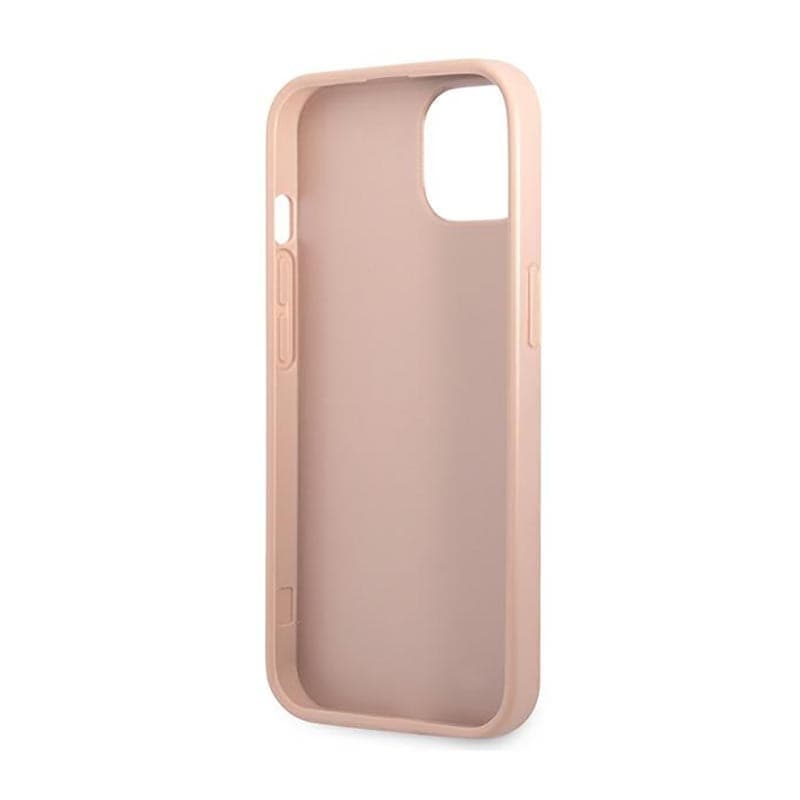 Guess Saffiano Triangle Logo Case - Case for iPhone 14 Plus (Pink) - 7