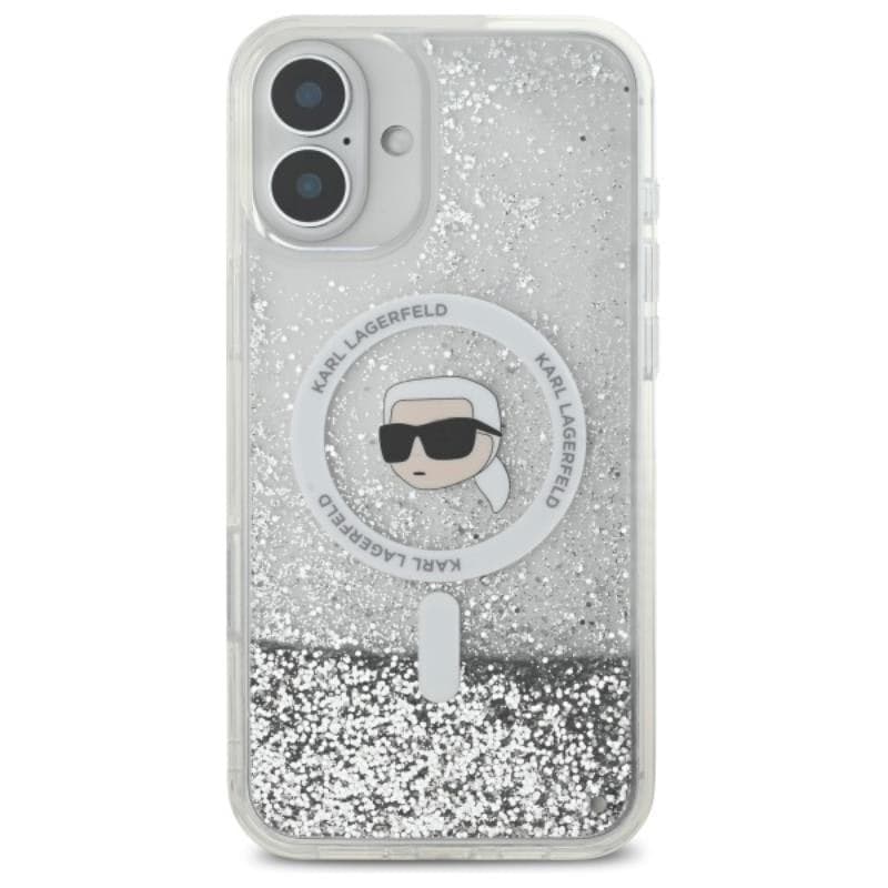 Karl Lagerfeld Liquid Glitter Karl Head MagSafe - Case for iPhone 16 (transparent) - 3