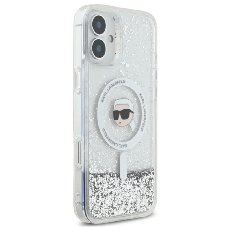 Karl Lagerfeld Liquid Glitter Karl Head MagSafe - Case for iPhone 16 (transparent) - 4