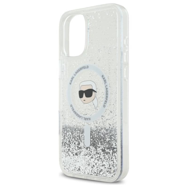Karl Lagerfeld Liquid Glitter Karl Head MagSafe - Case for iPhone 16 (transparent) - 6