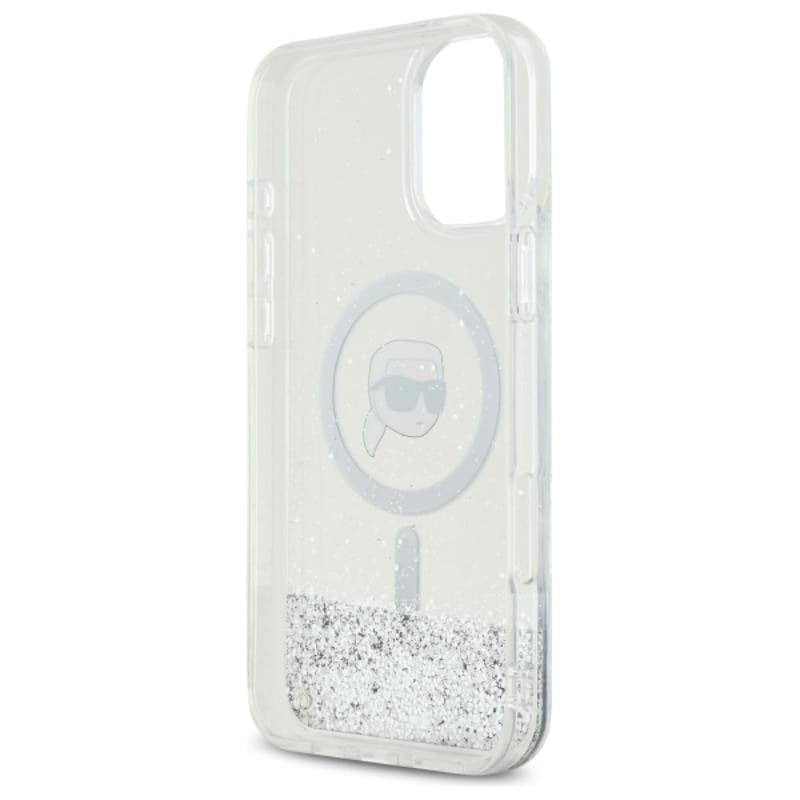 Karl Lagerfeld Liquid Glitter Karl Head MagSafe - Case for iPhone 16 (transparent) - 7