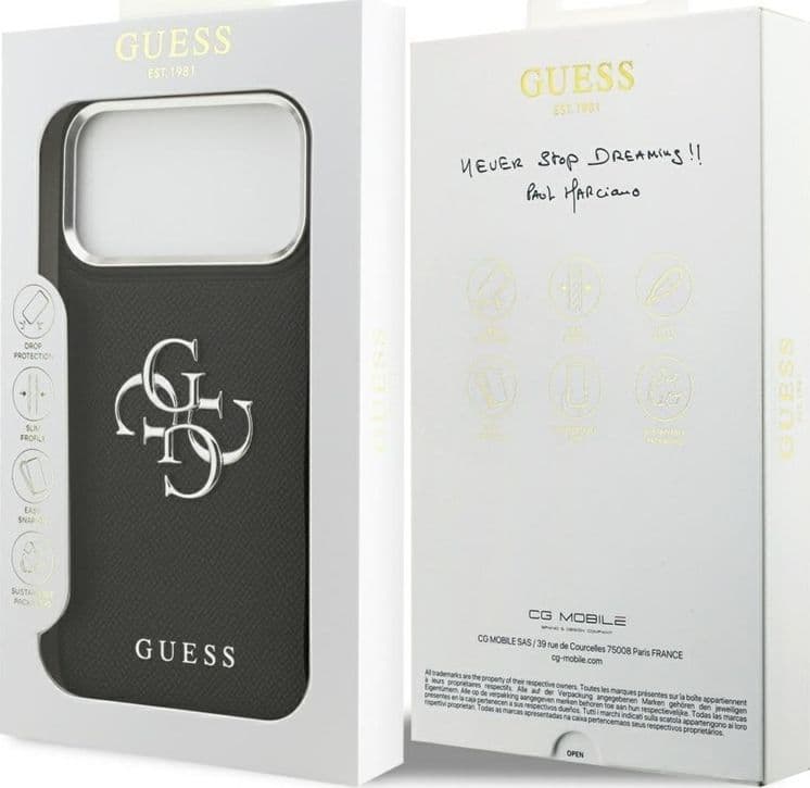 Guess Grained Big 4G Classic Logo - Case iPhone 17 Pro Max (black) - 8