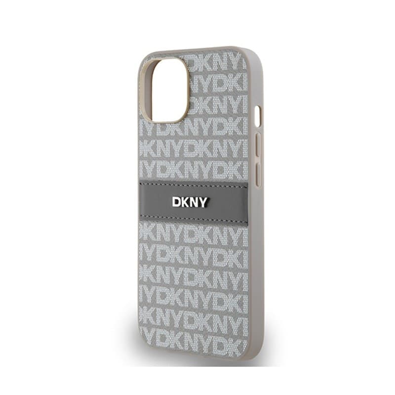DKNY Leather Mono Stripe & Metal Logo - iPhone 14 / 15 / 13 Case (beige) - 6